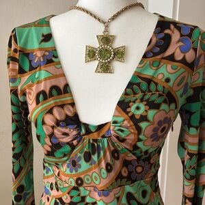 🔥HP🔥Tibi New York, Green Paisley Dress, Sz SP 2/4